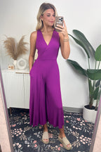  Luxe Reputation Surplice Wide Leg Jumpsuit - FINAL SALE - Madison and Mallory