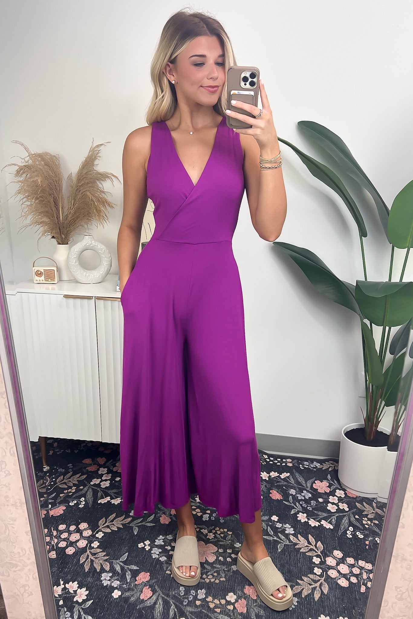  Luxe Reputation Surplice Wide Leg Jumpsuit - FINAL SALE - Madison and Mallory
