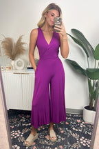  Luxe Reputation Surplice Wide Leg Jumpsuit - FINAL SALE - Madison and Mallory