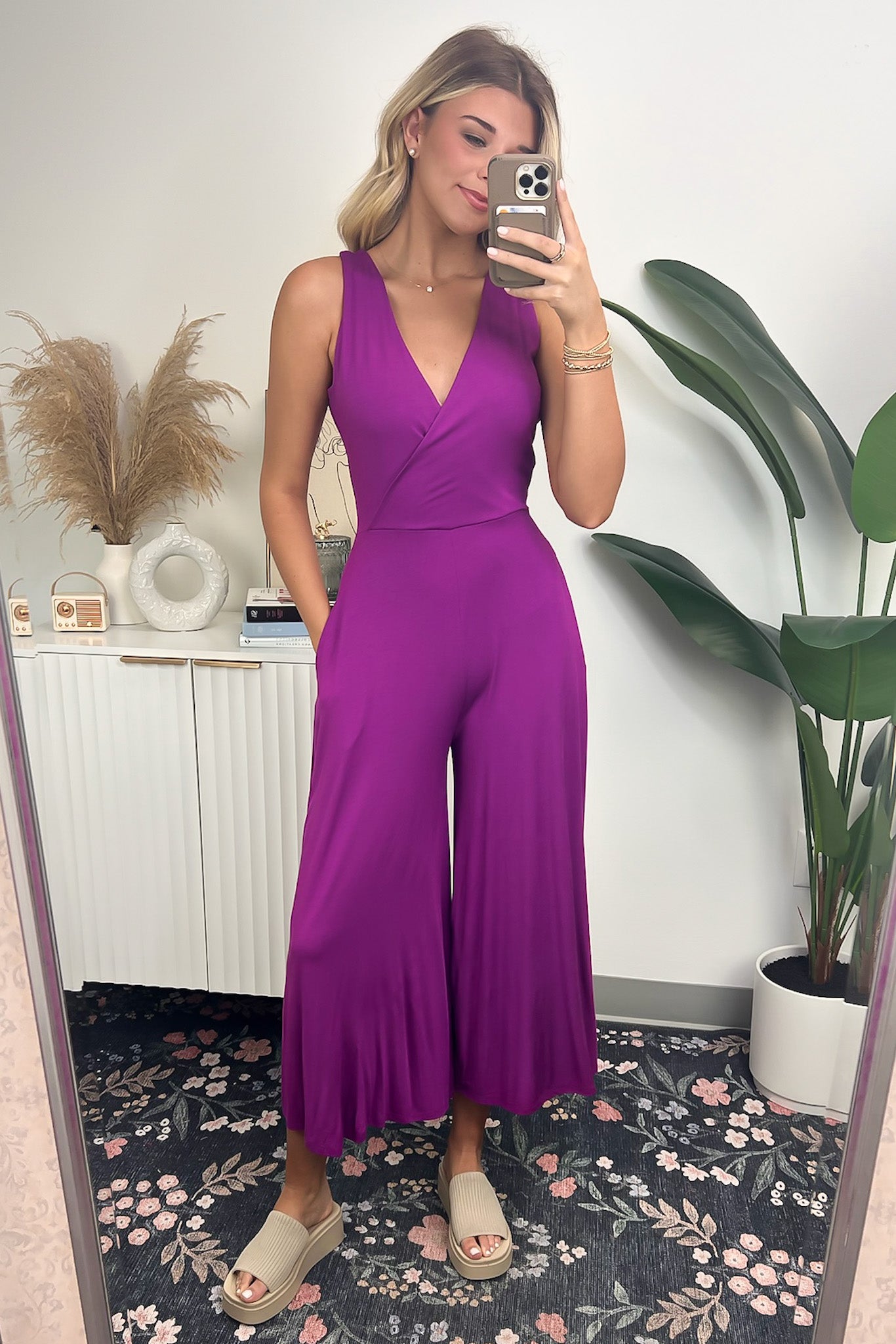 Luxe Reputation Surplice Wide Leg Jumpsuit - FINAL SALE - Madison and Mallory