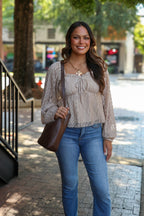 Luxe Whisper Pleated Lace Babydoll Blouse - FINAL SALE - Madison and Mallory