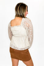 Luxe Whisper Pleated Lace Babydoll Blouse - FINAL SALE - Madison and Mallory