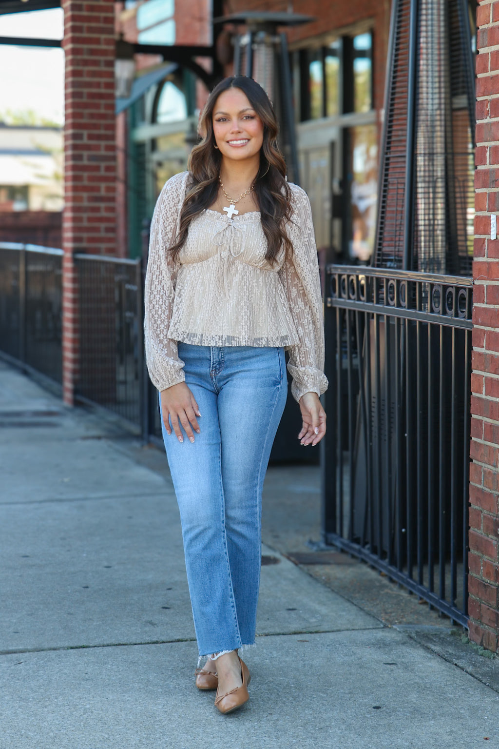 Luxe Whisper Pleated Lace Babydoll Blouse - FINAL SALE - Madison and Mallory