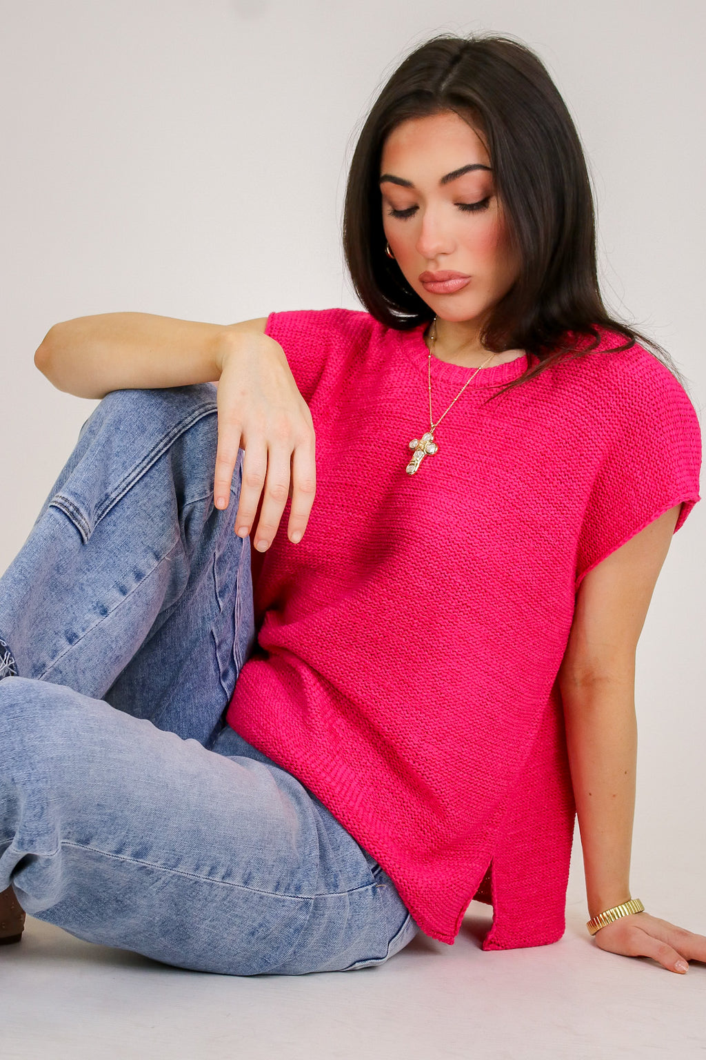 Luxe Appeal Relaxed Crew Neck Knit Top - Madison and Mallory