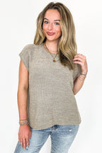 Light Mocha / S Luxe Appeal Relaxed Crew Neck Knit Top - BACK IN STOCK - Madison and Mallory