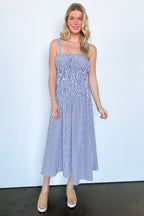 Lyana Tiered Striped Smocked Dress - FINAL SALE - Madison and Mallory