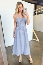 Lyana Tiered Striped Smocked Dress - FINAL SALE - Madison and Mallory