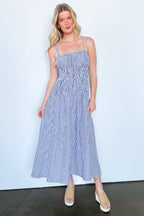 Lyana Tiered Striped Smocked Dress - FINAL SALE - Madison and Mallory