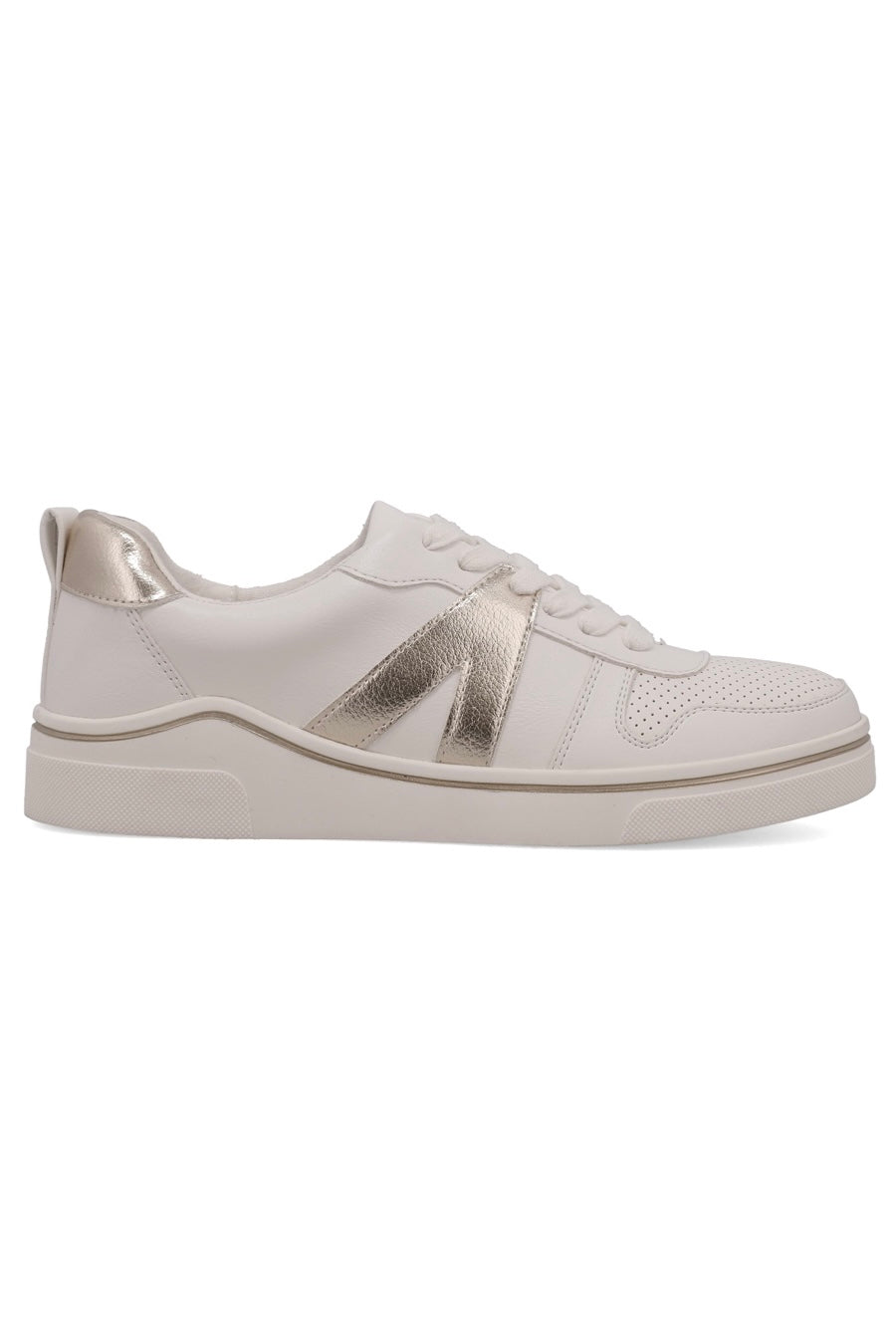 6 / Gold MIA Alta Perforated Lace Up Sneakers - Madison and Mallory