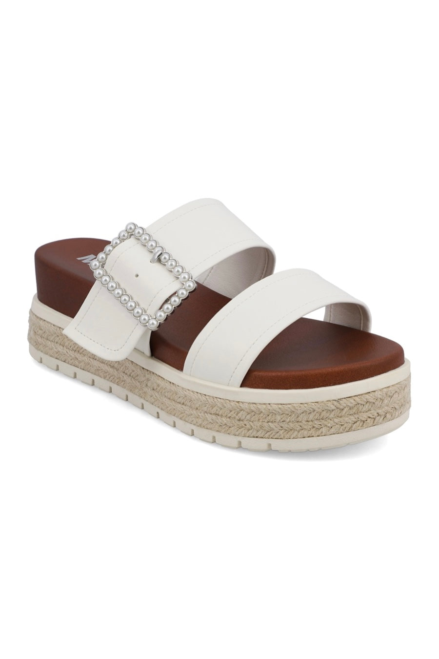 White / 6 MIA Kika Platform Espadrille Slide Sandals - FINAL SALE - Madison and Mallory