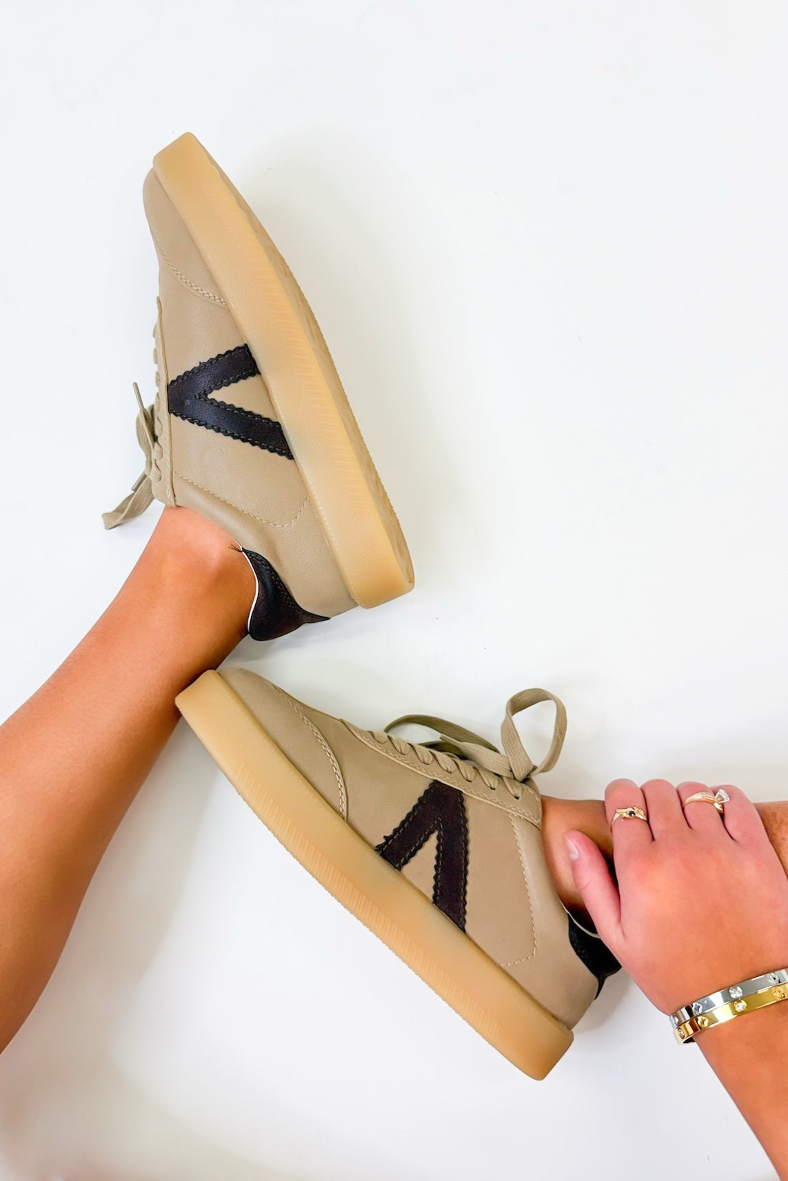 MIA Axel Sneaker - Stone Chocolate - Madison and Mallory