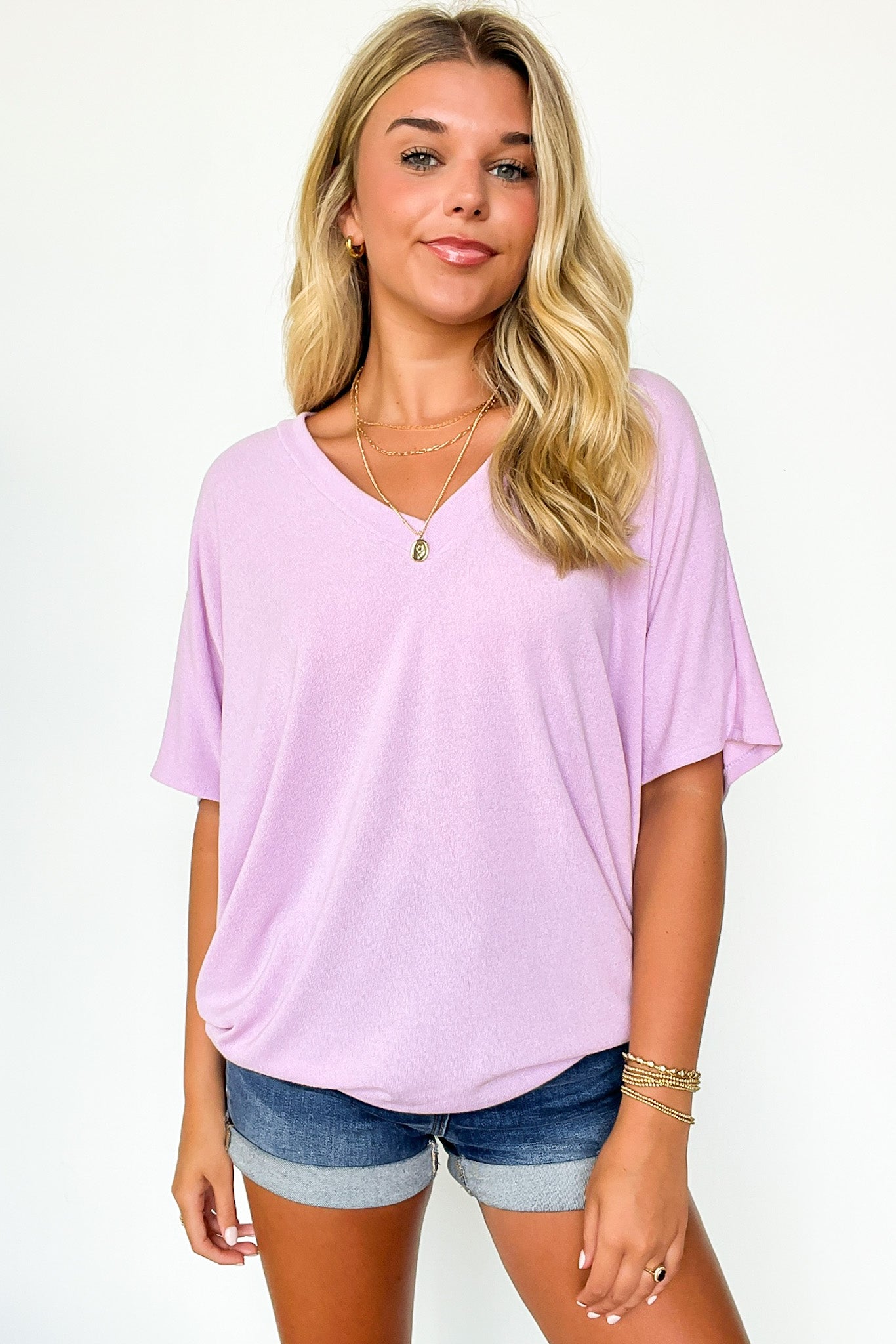  Maddy V-Neck Short Sleeve Top - FINAL SALE - Madison and Mallory