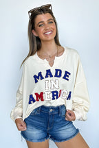 Made In America Graphic Patch Pullover - FINAL SALE - Madison and Mallory