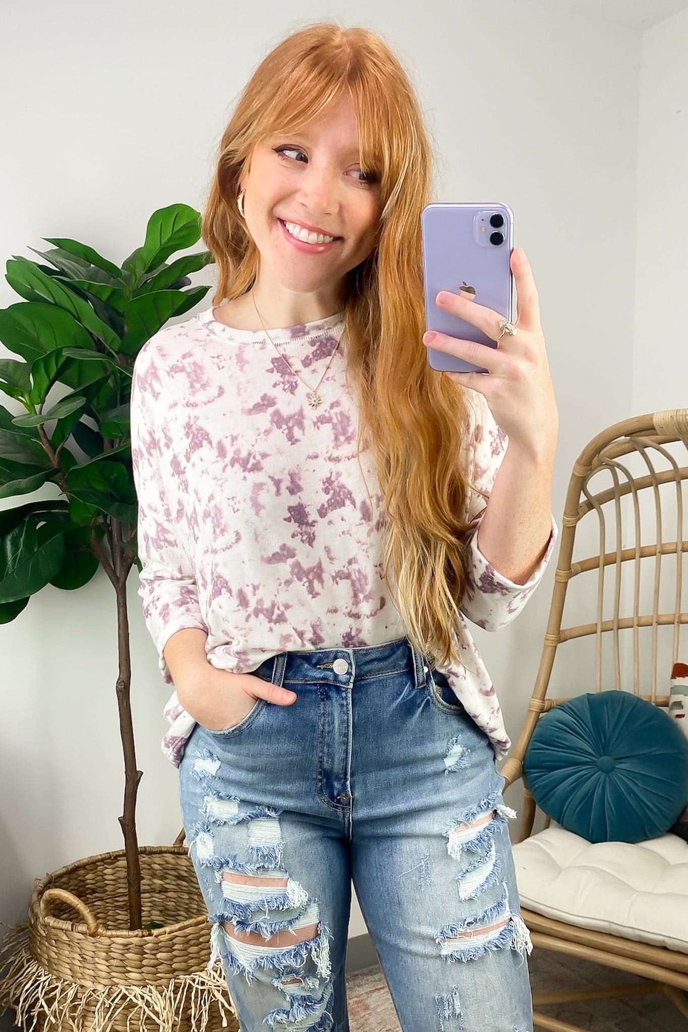  Madeirah Tie Dye Relaxed Top - FINAL SALE - Madison and Mallory