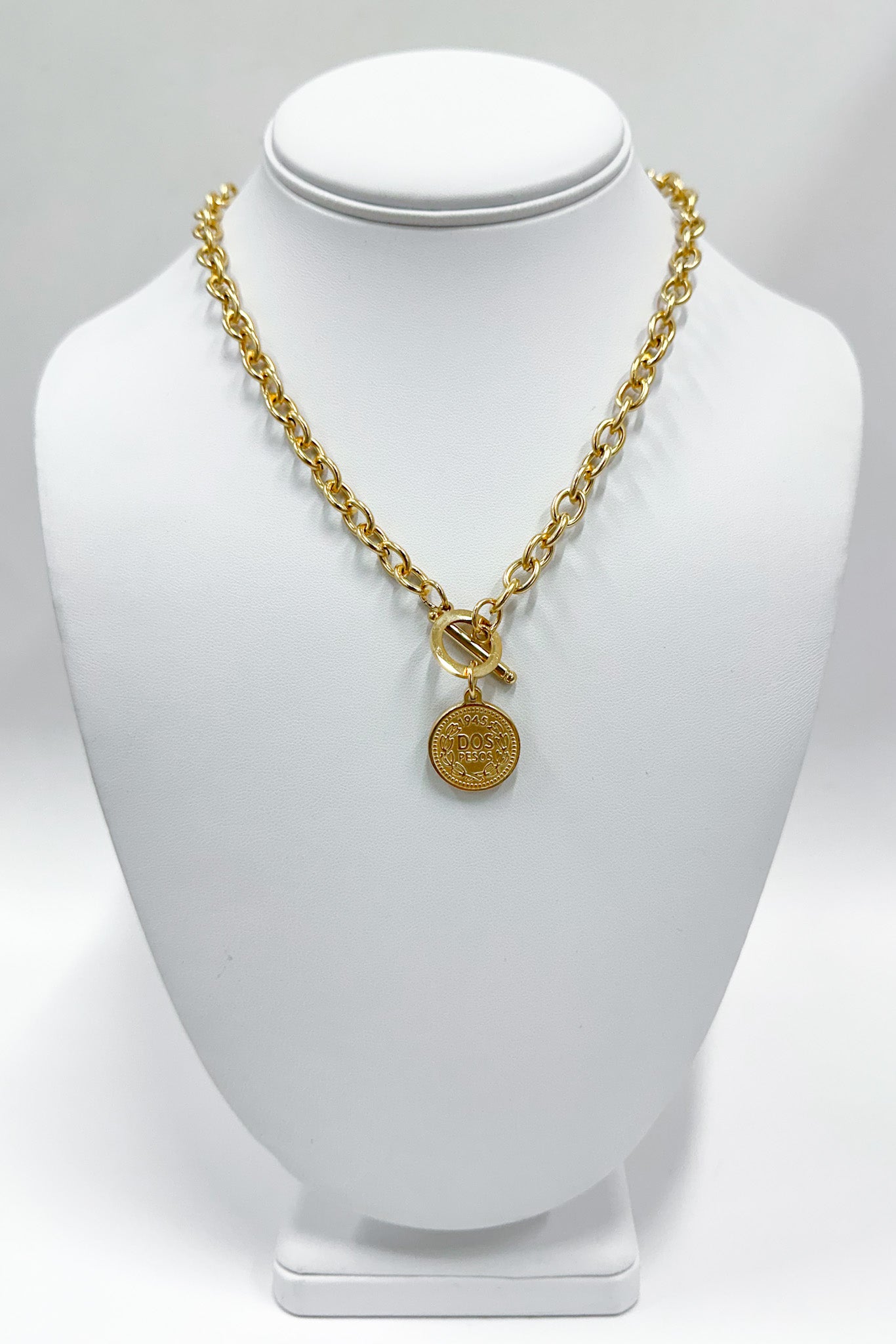  Mairi Toggle Chain Coin Necklace - Madison and Mallory