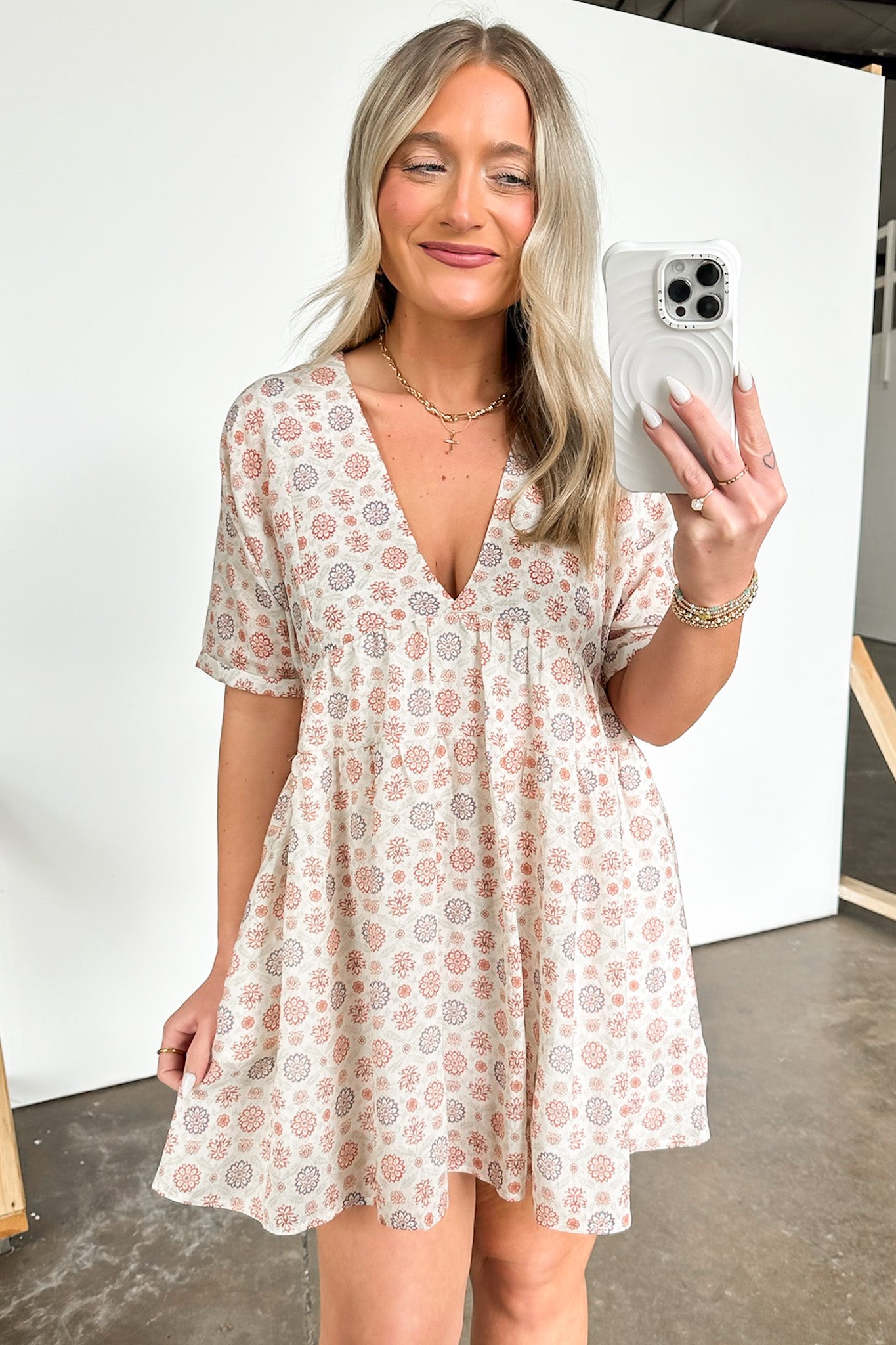  Maisie Geo Boho Print Dress - FINAL SALE - Madison and Mallory