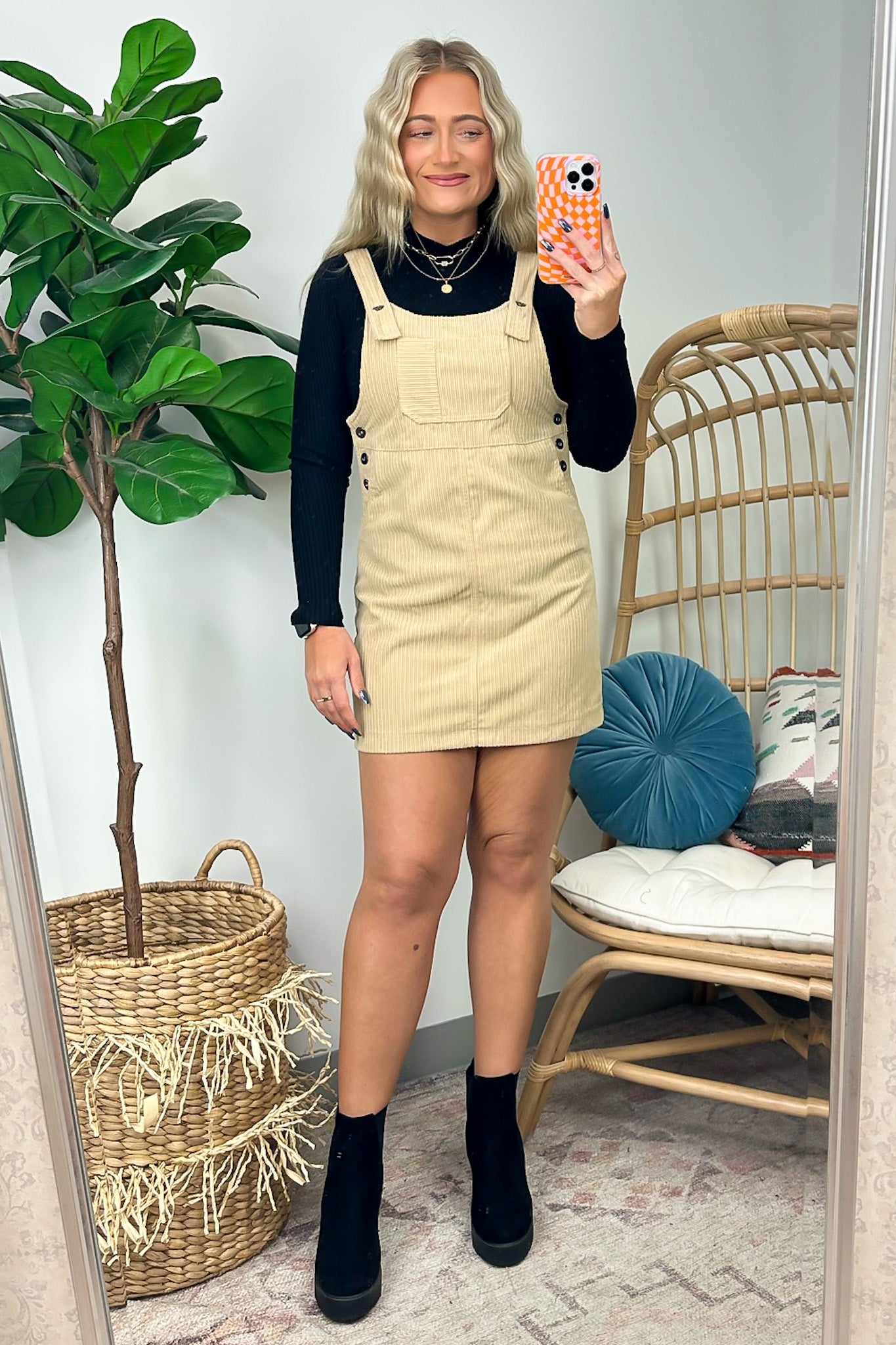  Maketta Corduroy Skirtall Mini Dress - FINAL SALE - Madison and Mallory