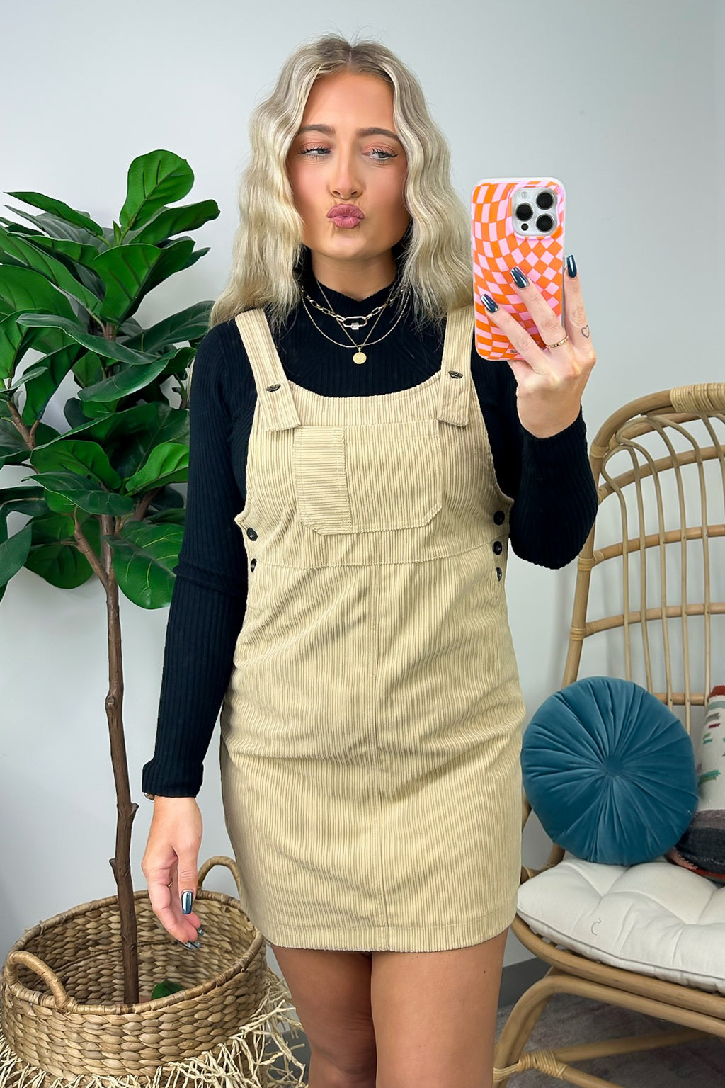  Maketta Corduroy Skirtall Mini Dress - FINAL SALE - Madison and Mallory