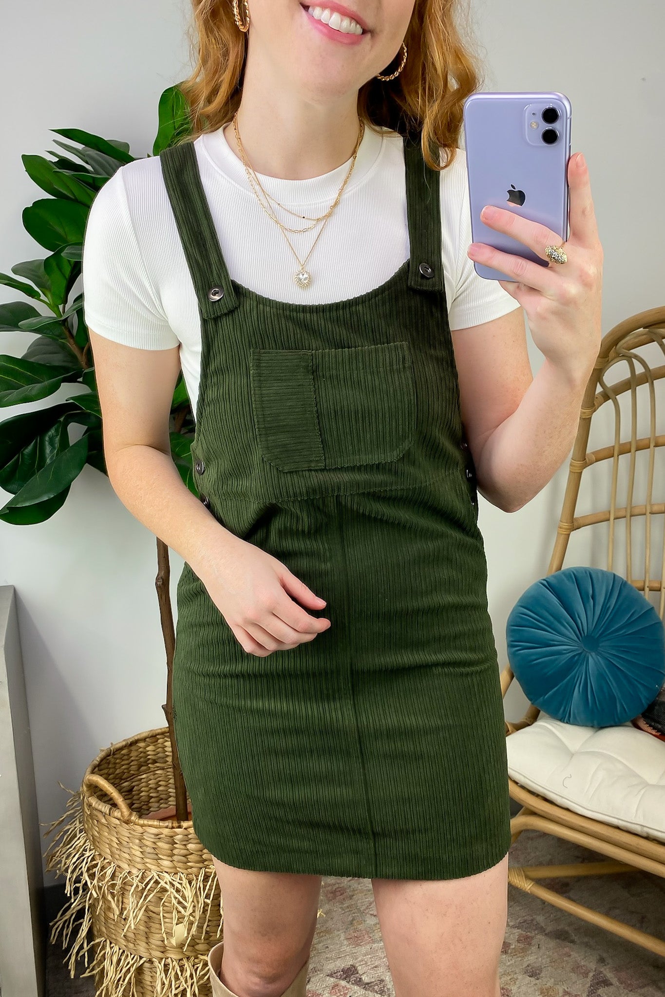  Maketta Corduroy Skirtall Mini Dress - FINAL SALE - Madison and Mallory