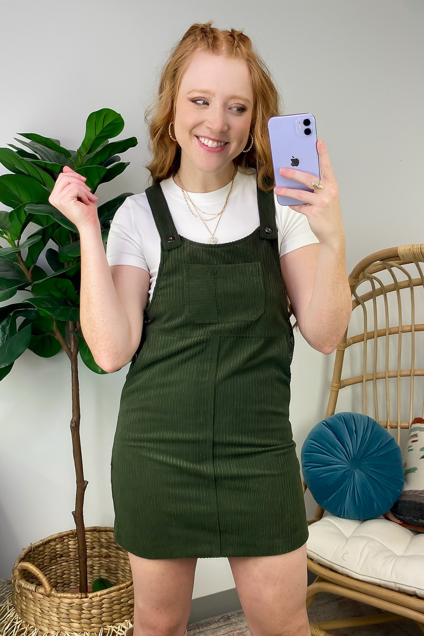  Maketta Corduroy Skirtall Mini Dress - FINAL SALE - Madison and Mallory