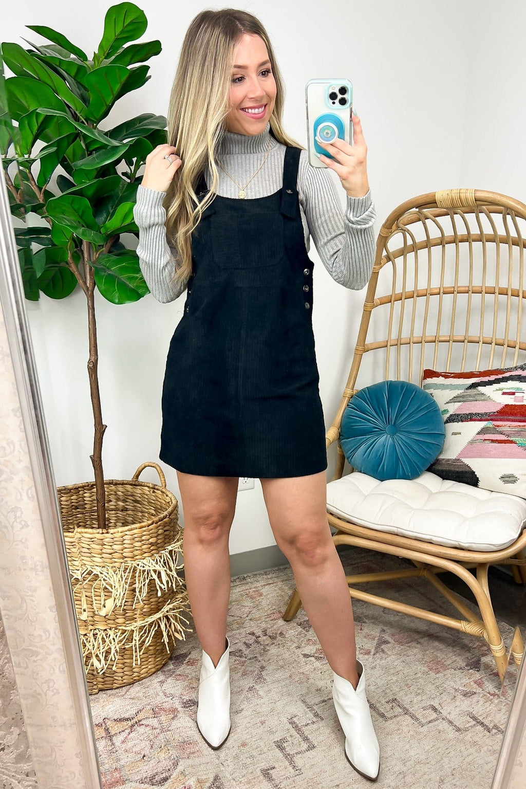  Maketta Corduroy Skirtall Mini Dress - FINAL SALE - Madison and Mallory