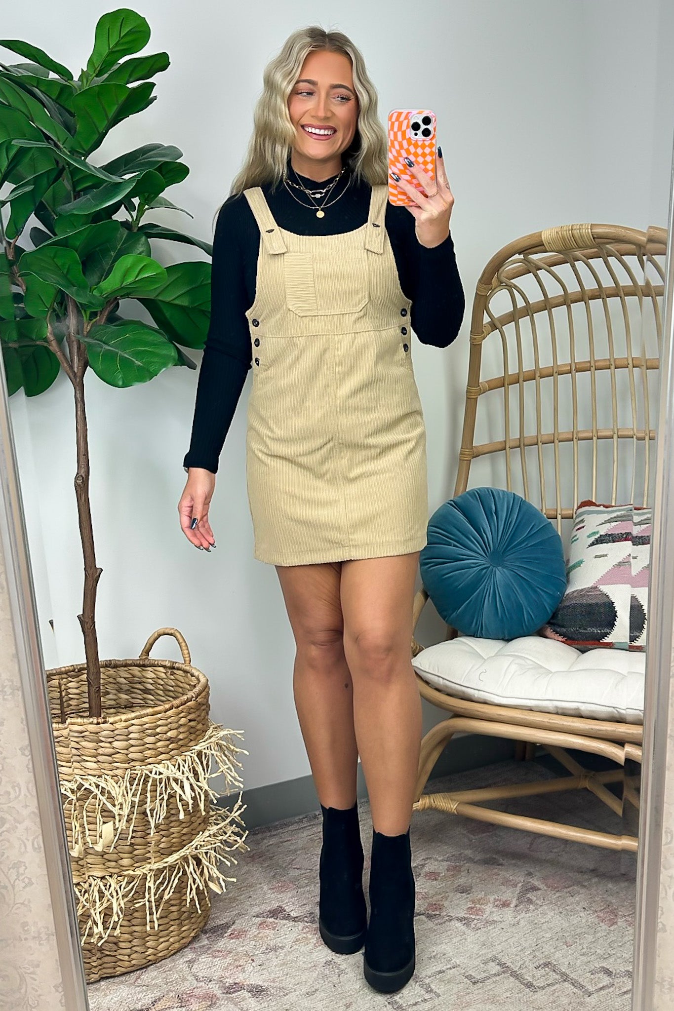  Maketta Corduroy Skirtall Mini Dress - FINAL SALE - Madison and Mallory