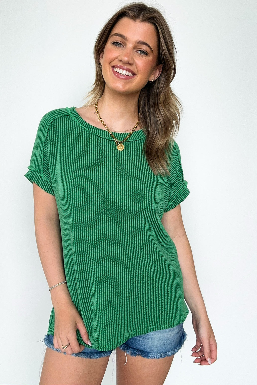 Manzanillo Rib Knit Drop Shoulder Top - FINAL SALE - Madison and Mallory
