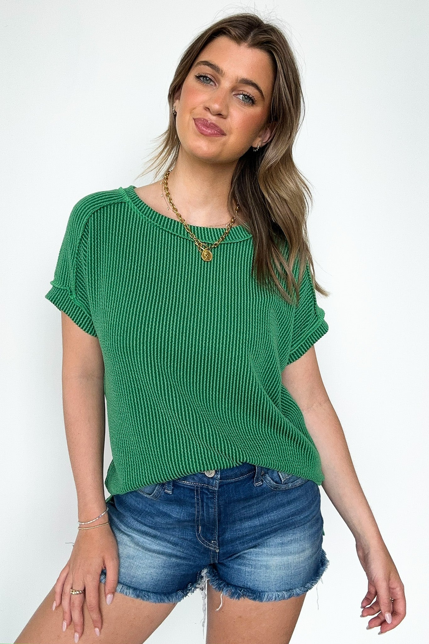  Manzanillo Rib Knit Drop Shoulder Top - BACK IN STOCK - Madison and Mallory