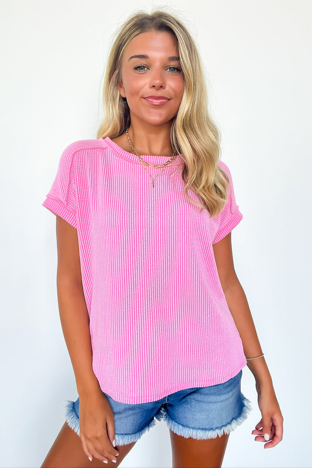 Manzanillo Rib Knit Drop Shoulder Top - FINAL SALE - Madison and Mallory