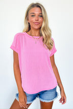 Manzanillo Rib Knit Drop Shoulder Top - FINAL SALE - Madison and Mallory