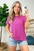 Manzanillo Rib Knit Drop Shoulder Top - FINAL SALE - Madison and Mallory