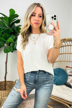 Manzanillo Rib Knit Drop Shoulder Top - FINAL SALE - Madison and Mallory