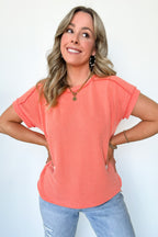 Manzanillo Rib Knit Drop Shoulder Top - FINAL SALE - Madison and Mallory
