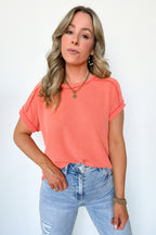 Manzanillo Rib Knit Drop Shoulder Top - FINAL SALE - Madison and Mallory