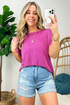  Manzanillo Rib Knit Drop Shoulder Top - BACK IN STOCK - Madison and Mallory