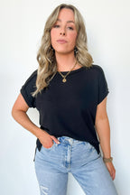 Manzanillo Rib Knit Drop Shoulder Top - FINAL SALE - Madison and Mallory