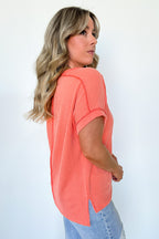 Manzanillo Rib Knit Drop Shoulder Top - FINAL SALE - Madison and Mallory