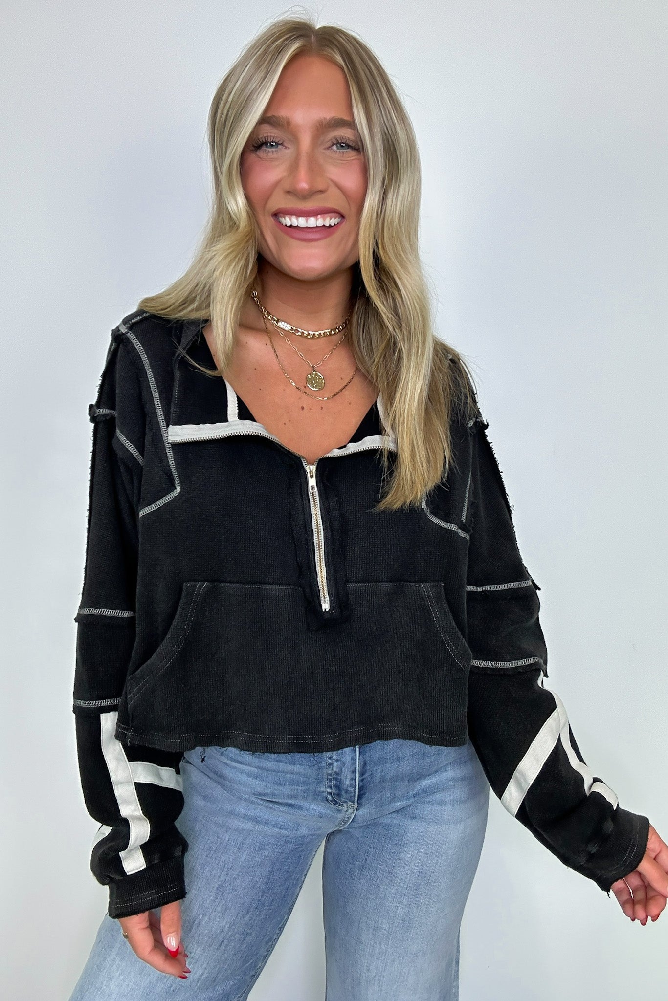  Marcy High Neck 1/2 Zip Top - BACK IN STOCK - Madison and Mallory