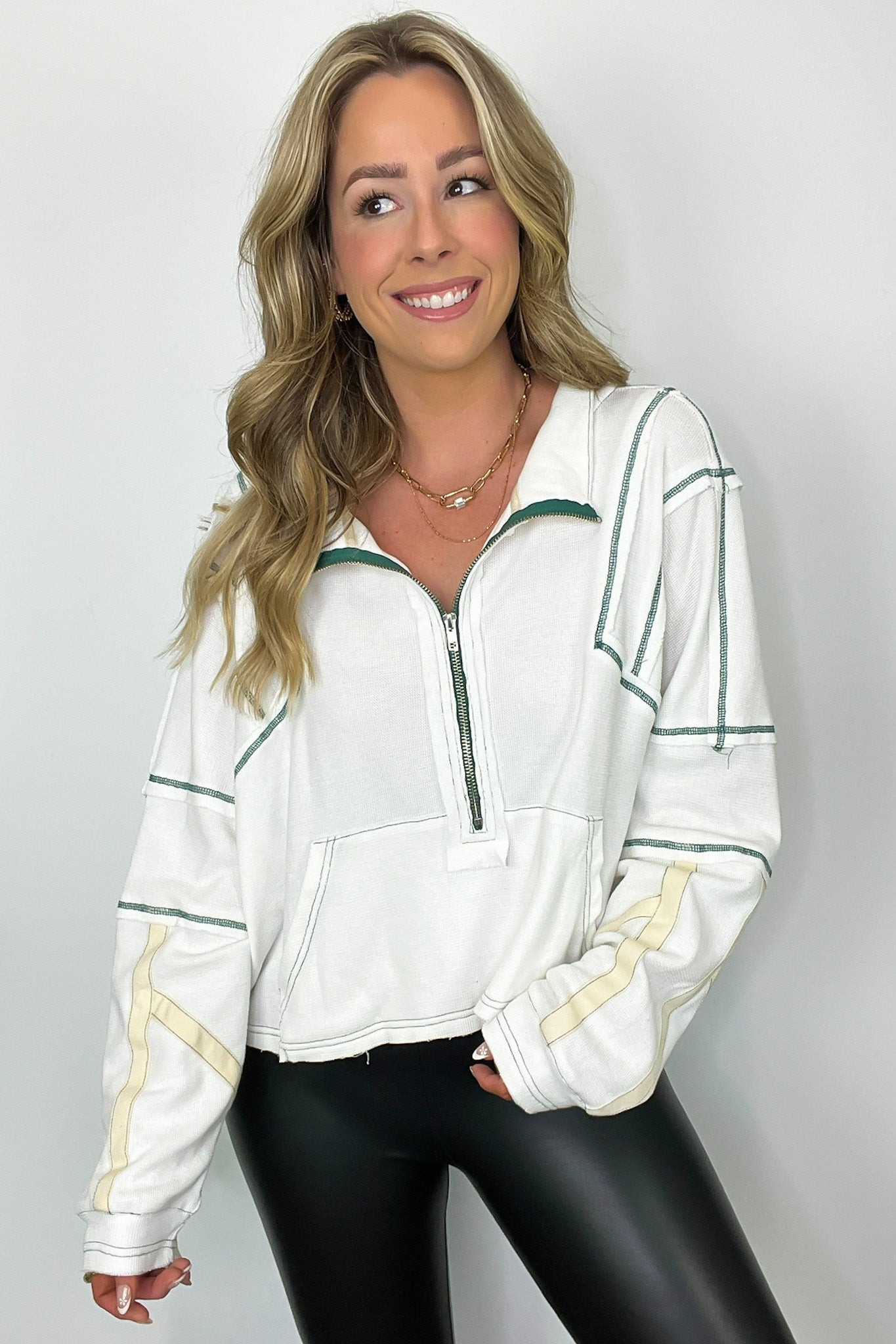  Marcy High Neck 1/2 Zip Top - BACK IN STOCK - Madison and Mallory