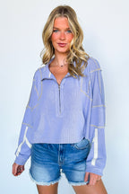 Marcy High Neck 1/2 Zip Top - BACK IN STOCK - Madison and Mallory