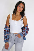 White / S Maren Ribbed Scoop Neck Tank Top - Madison and Mallory