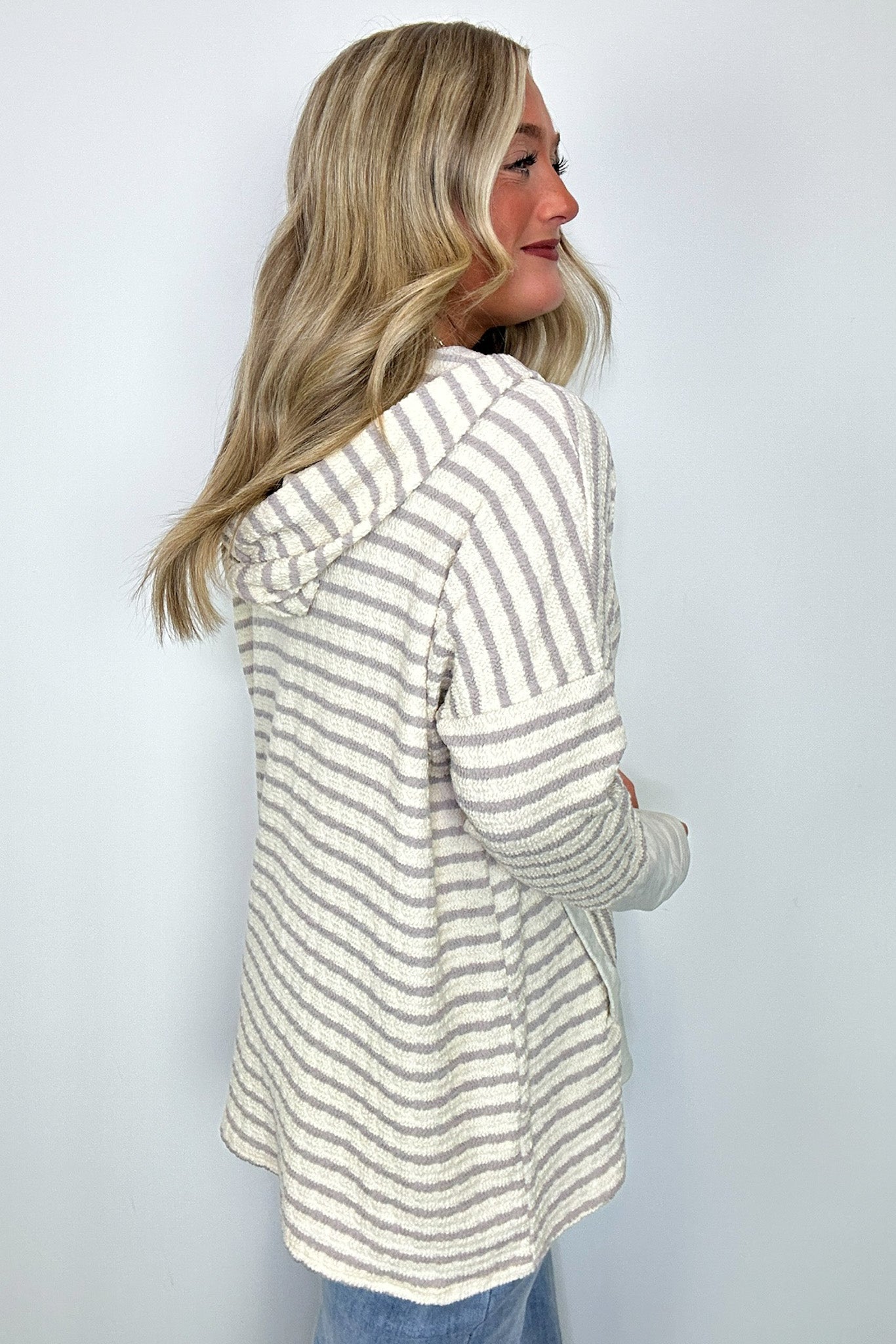  Margo Striped Hooded Pullover - Madison and Mallory