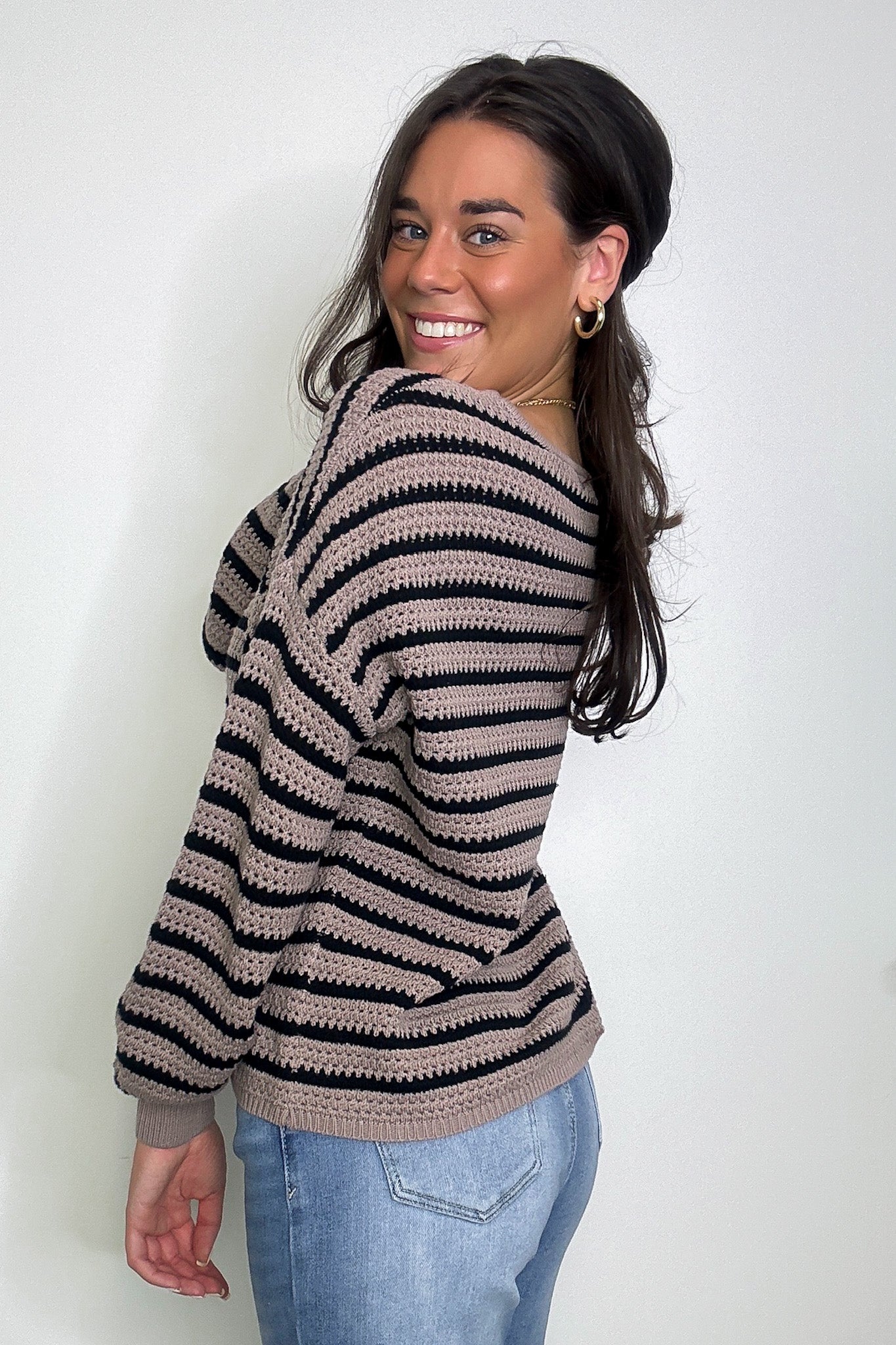 Marianna Striped Knit Relaxed Sweater - FINAL SALE - Madison and Mallory