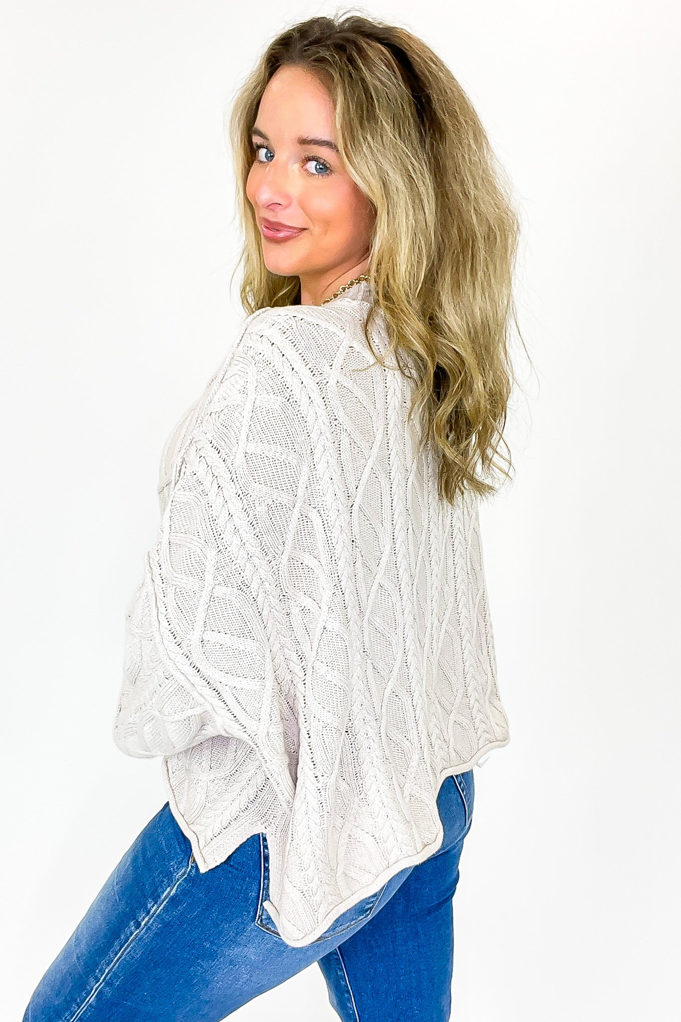 Mariner Weave Knitted Sailors Knot Round Neck Sweater - Madison and Mallory