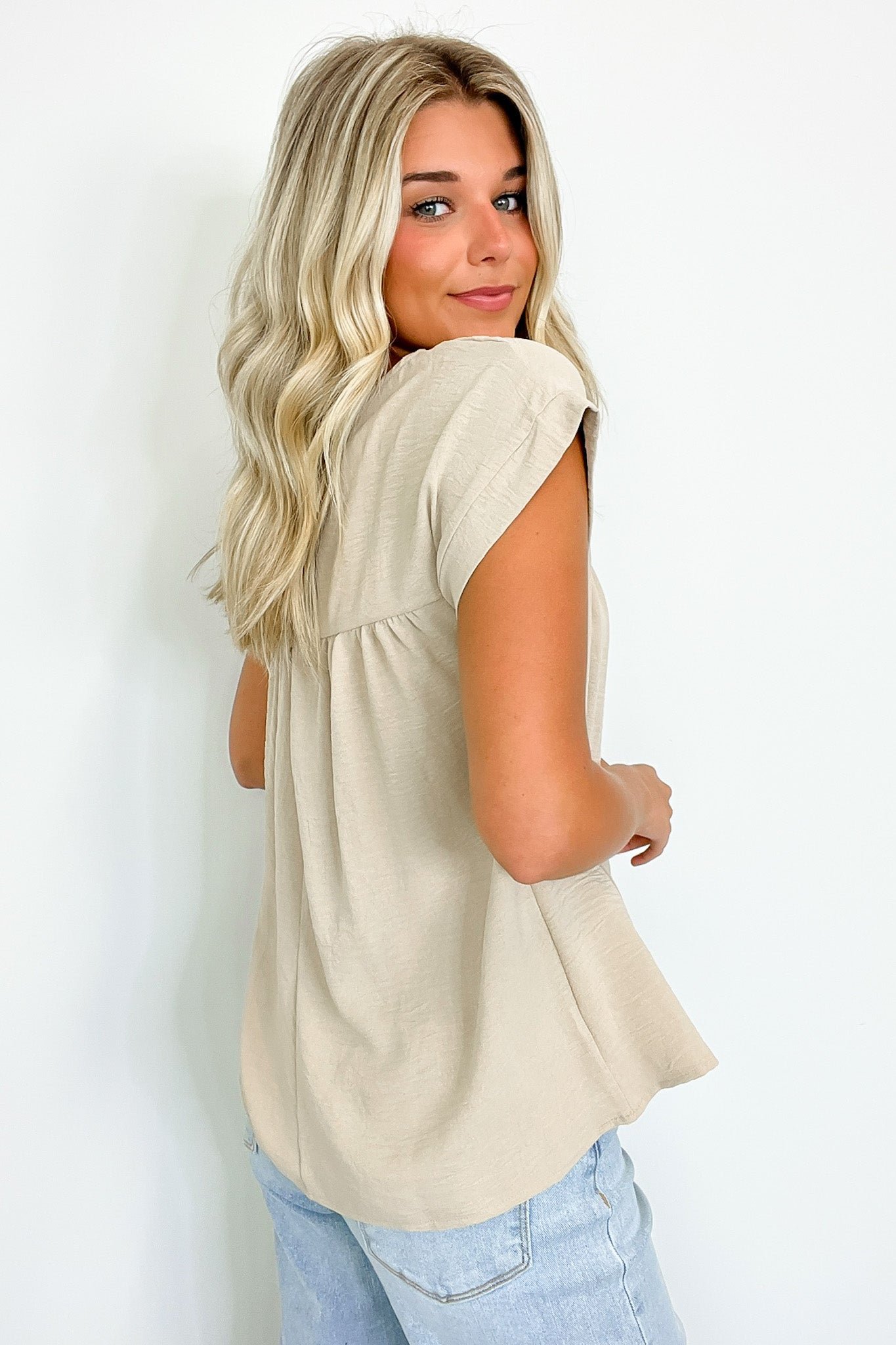  Marinete Short Sleeve Babydoll Top - BACK IN STOCK - Madison and Mallory