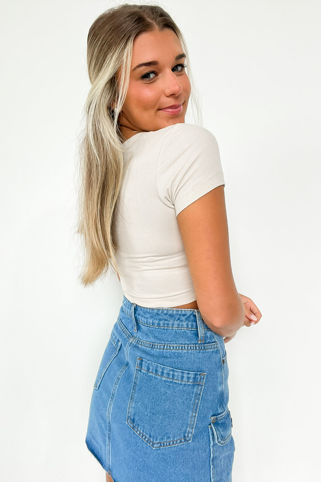 Marisah Ribbed Short Sleeve Top - FINAL SALE - Madison and Mallory