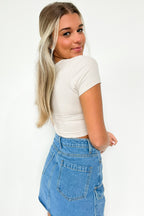 Marisah Ribbed Short Sleeve Top - FINAL SALE - Madison and Mallory