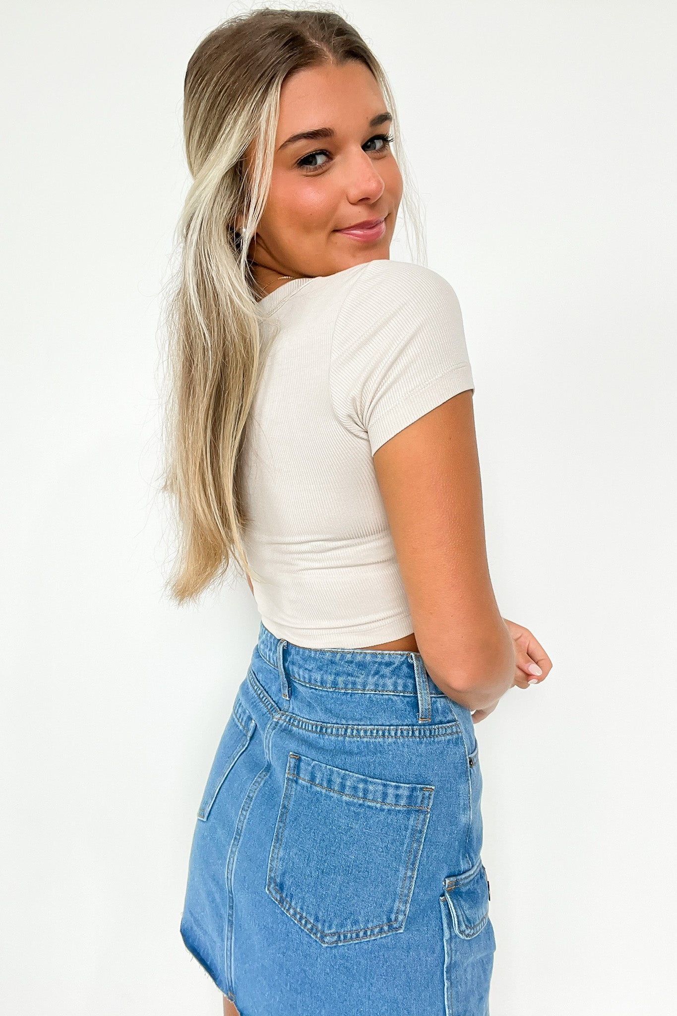 Marisah Ribbed Short Sleeve Top - FINAL SALE - Madison and Mallory