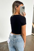 Marisah Ribbed Short Sleeve Top - FINAL SALE - Madison and Mallory