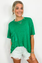 Marisol Burnout Wash Oversized Pocket Top - BACK IN STOCK - Madison and Mallory
